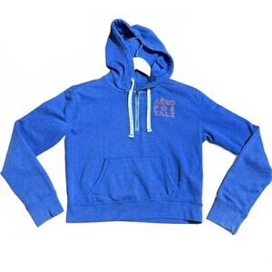 Aeropostale 1987 Cropped Zip Hoodie Blue Women’s Size Medium Y2K